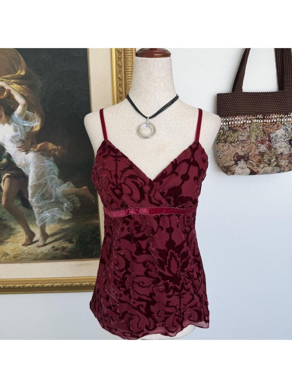 Y2K Whimsi Crushed Velvet Cami Top